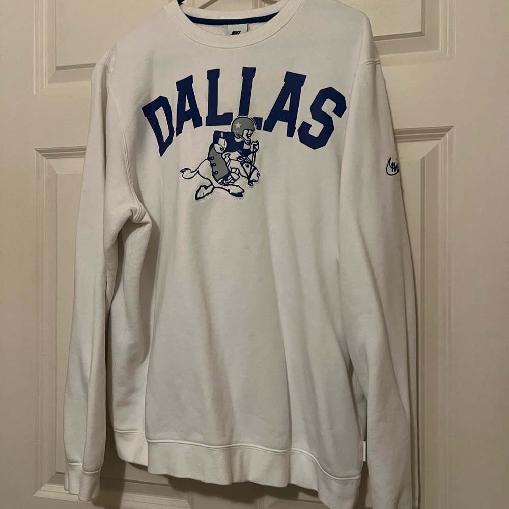 Men's Nike White Dallas Cowboys Gridiron Classics Pullover Sweatshirt